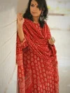 Maroon Colour Rayon Printed Kurti With Pant Dupatta Aaradhna 2066